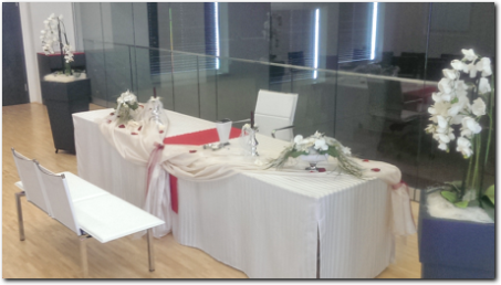 Hochzeit im KultOs Ostermiething Trauungsraum im KultOs